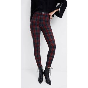 ZARA Plaid Skinny Trouser Pants